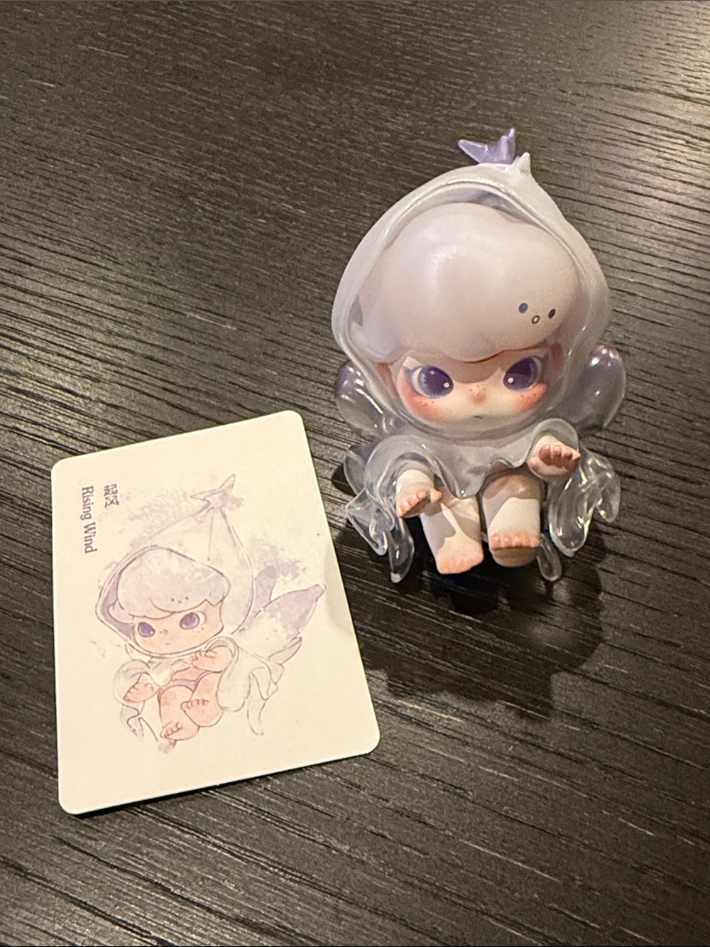 Z POPMART Dimoo Lilac Clear Fairy Figurine Collectible Toy - Purple